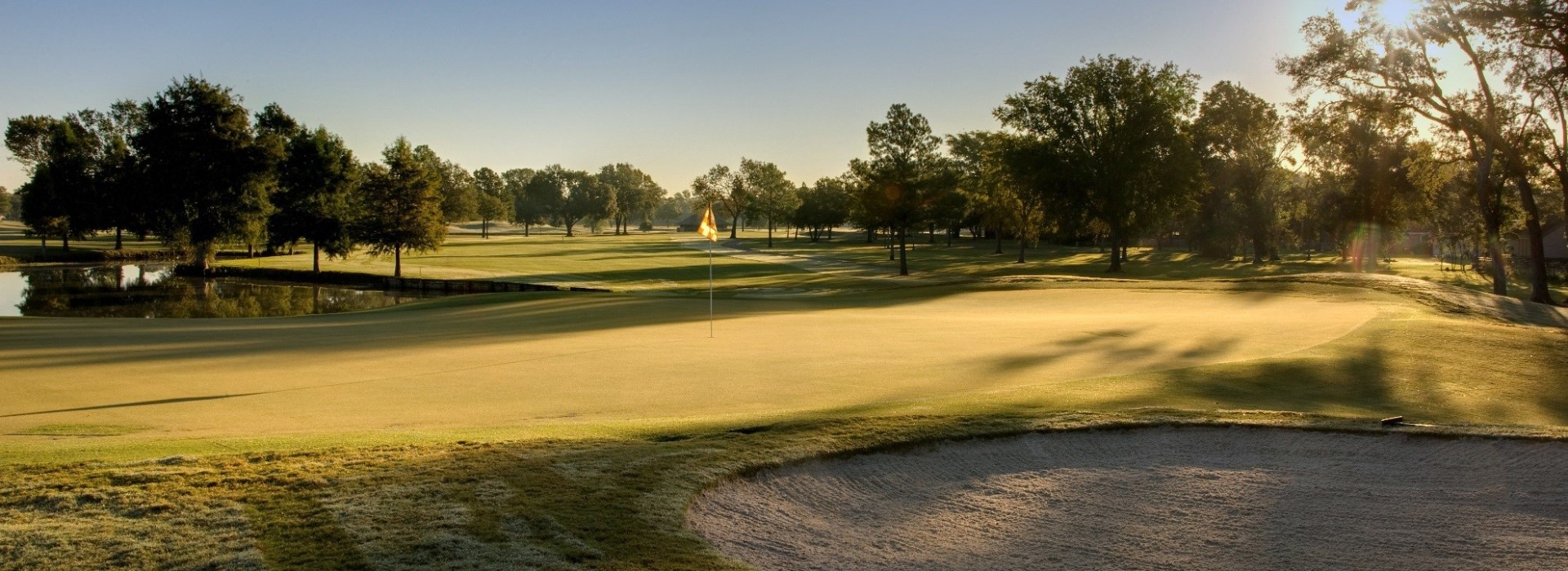 Golf course with bunker