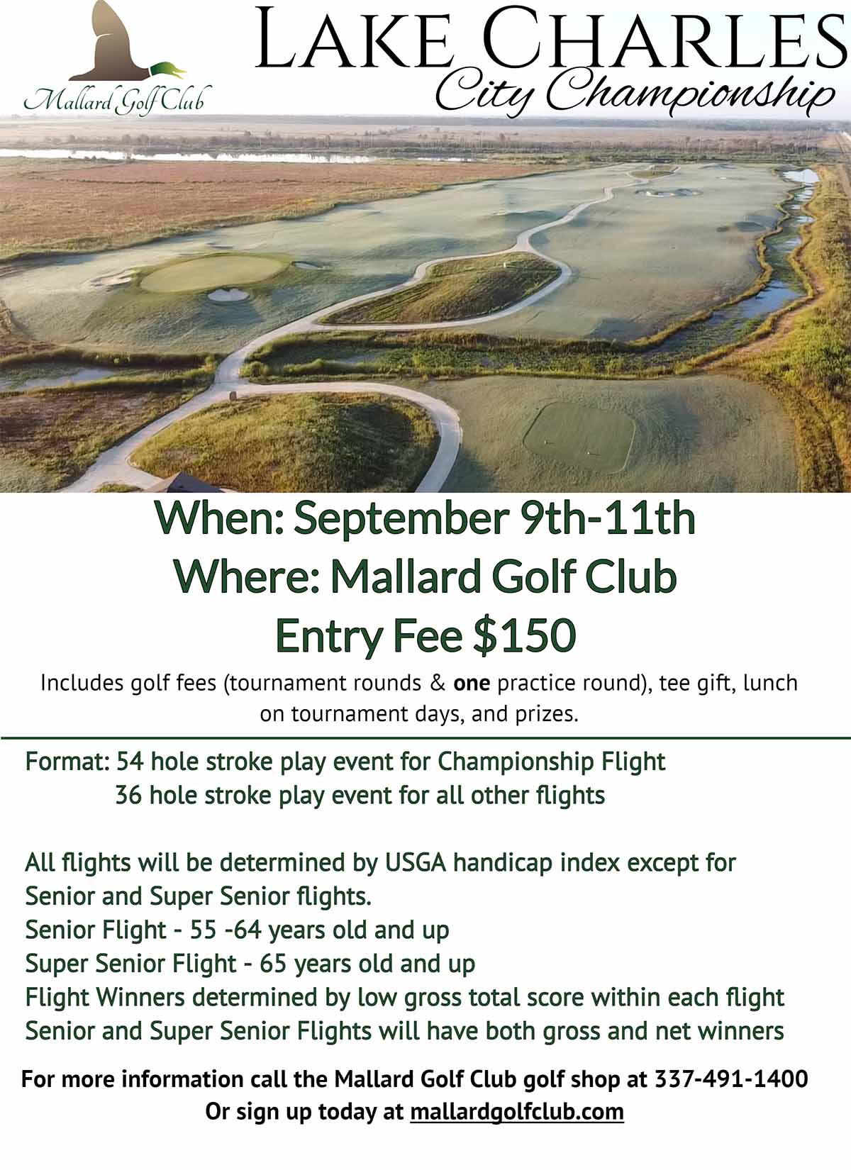 Lake Charles City Championship Mallard Golf Club